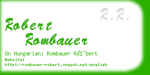 robert rombauer business card